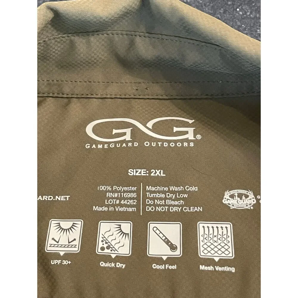 Game Guard Outdoors Olive Green Button up 2XL